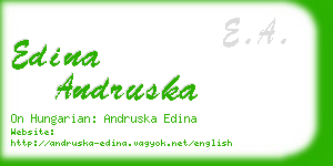 edina andruska business card